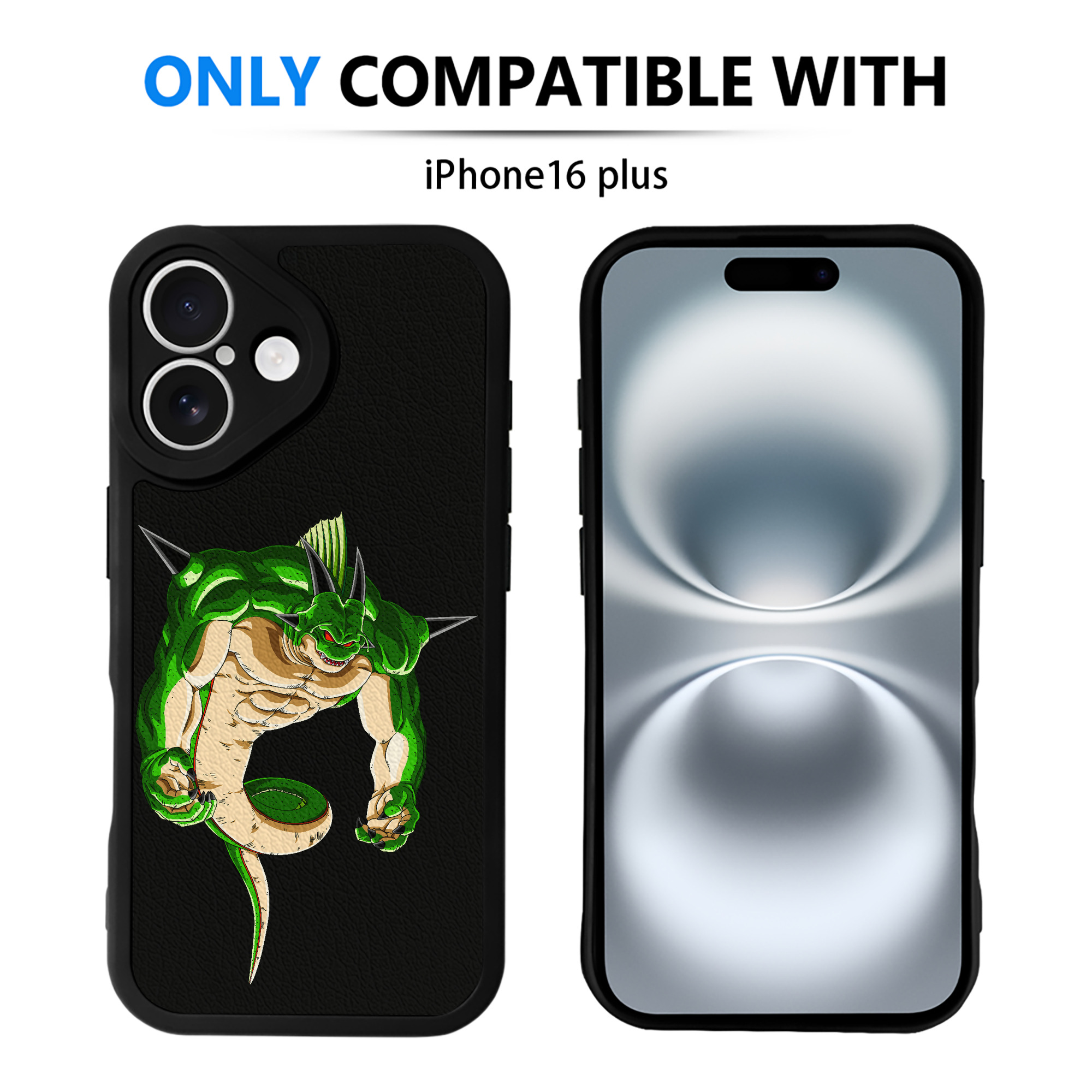 （画像用） ドラゴンボール 神龍 シェンロン DRAGON BALL Shenron 【iPhone 16シリーズ対応】シリコンスマホケース（レザー調） 材質：シリコン